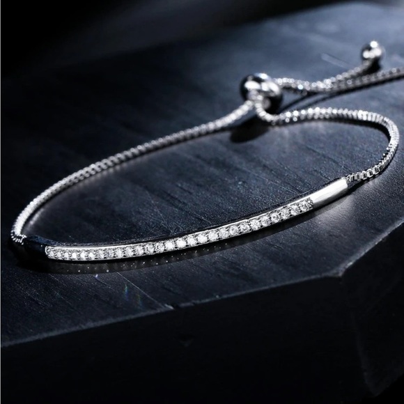 Silver Lariat Bracelet - Picture 2 of 3